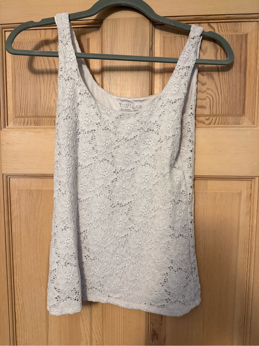 White House Black Market Ivory Floral Lace Camisole